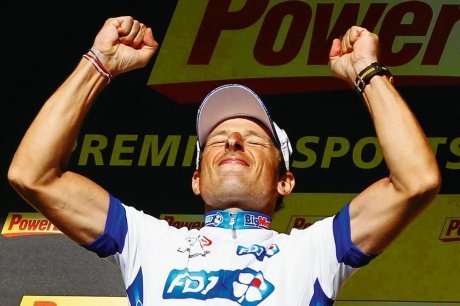 Pierrick Fdrigo peut exulter sur le podium, il tient sa quatrime victoire sur le Tour.