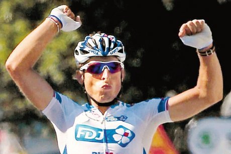 16 juillet 2012, Pierrick Fedrigo remporte au sprint (devant Christian Van de Velde (Garmin-Sharp) sa quatrime tape sur le Tour de France, la seconde  Pau aprs celle de 2010.